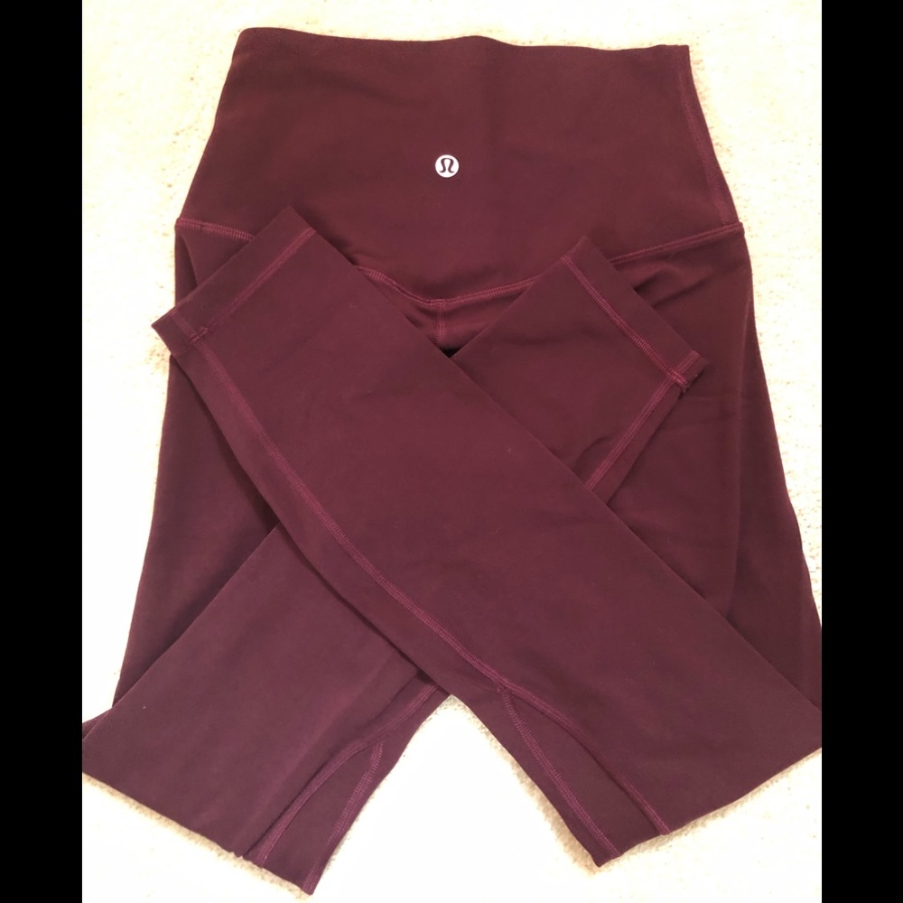 NWOT Lululemon Align 25” Pants in Red Merlot